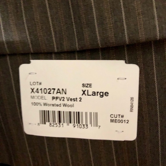 Paul Fredrick 3 Piece Cocoa Stripe 3 Button Suit - Picture 6 of 6